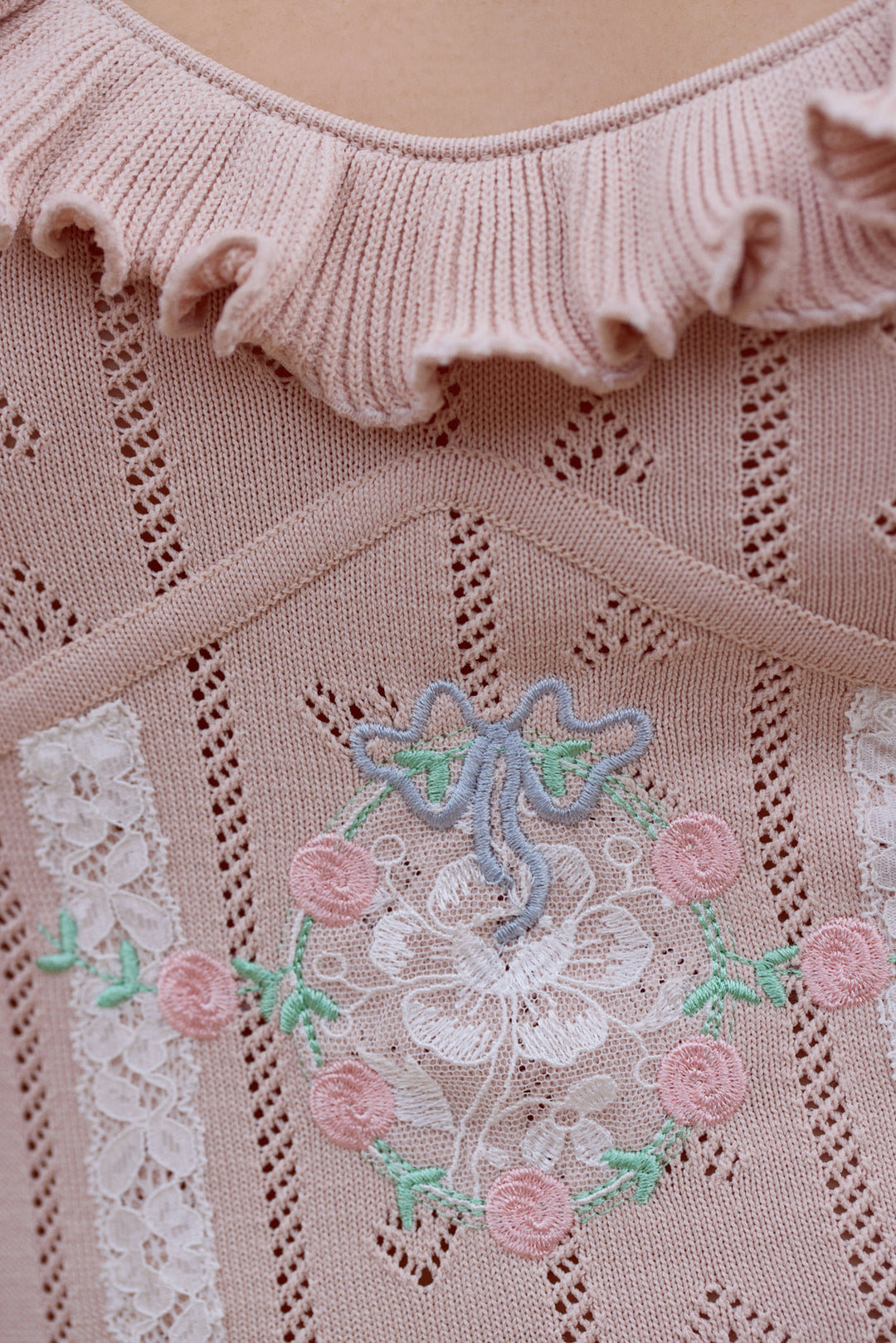 For Love and Lemons Eloise Asymmetric Knit Dress - Peach