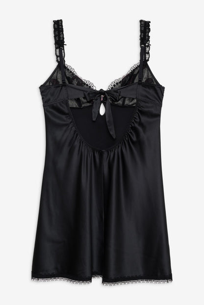 For Love and Lemons Love Garden Slip Dress - Black