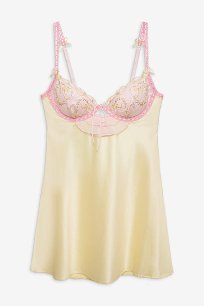 For Love and Lemons Sunny Bouquet Slip Dress - Multi Yellow