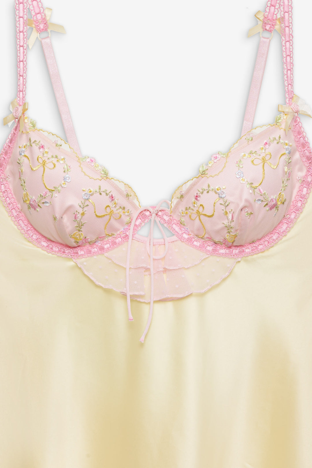 For Love and Lemons Sunny Bouquet Slip Dress - Multi Yellow