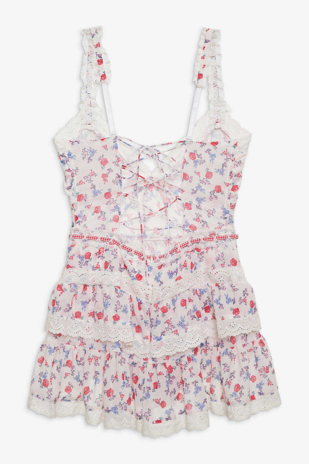 For Love and Lemons Ditsy Day Slip Dress - Red