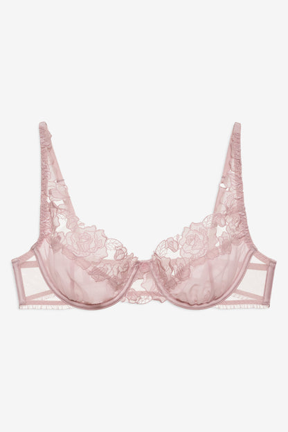 For Love and Lemons Blissful Blooms Underwire Bra - Pink