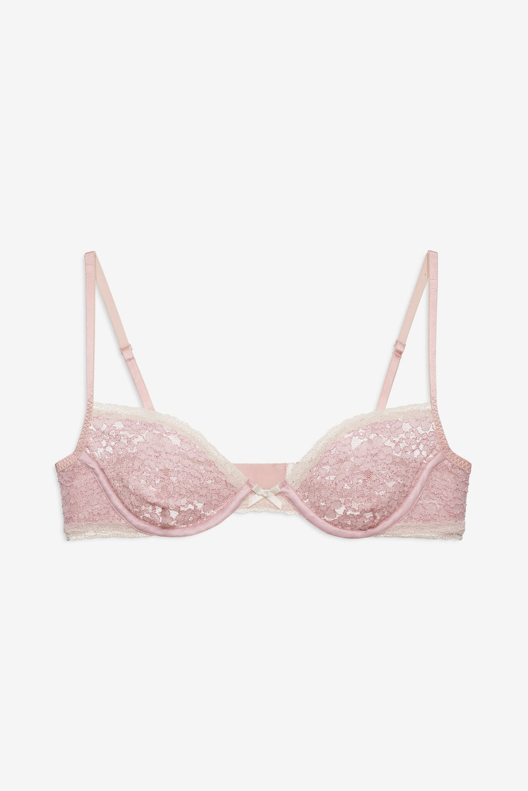 For Love and Lemons Pamela Stretch Lace Underwire Bra - Pink