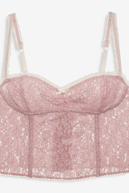 For Love and Lemons Pamela Stretch Bustier - Pink