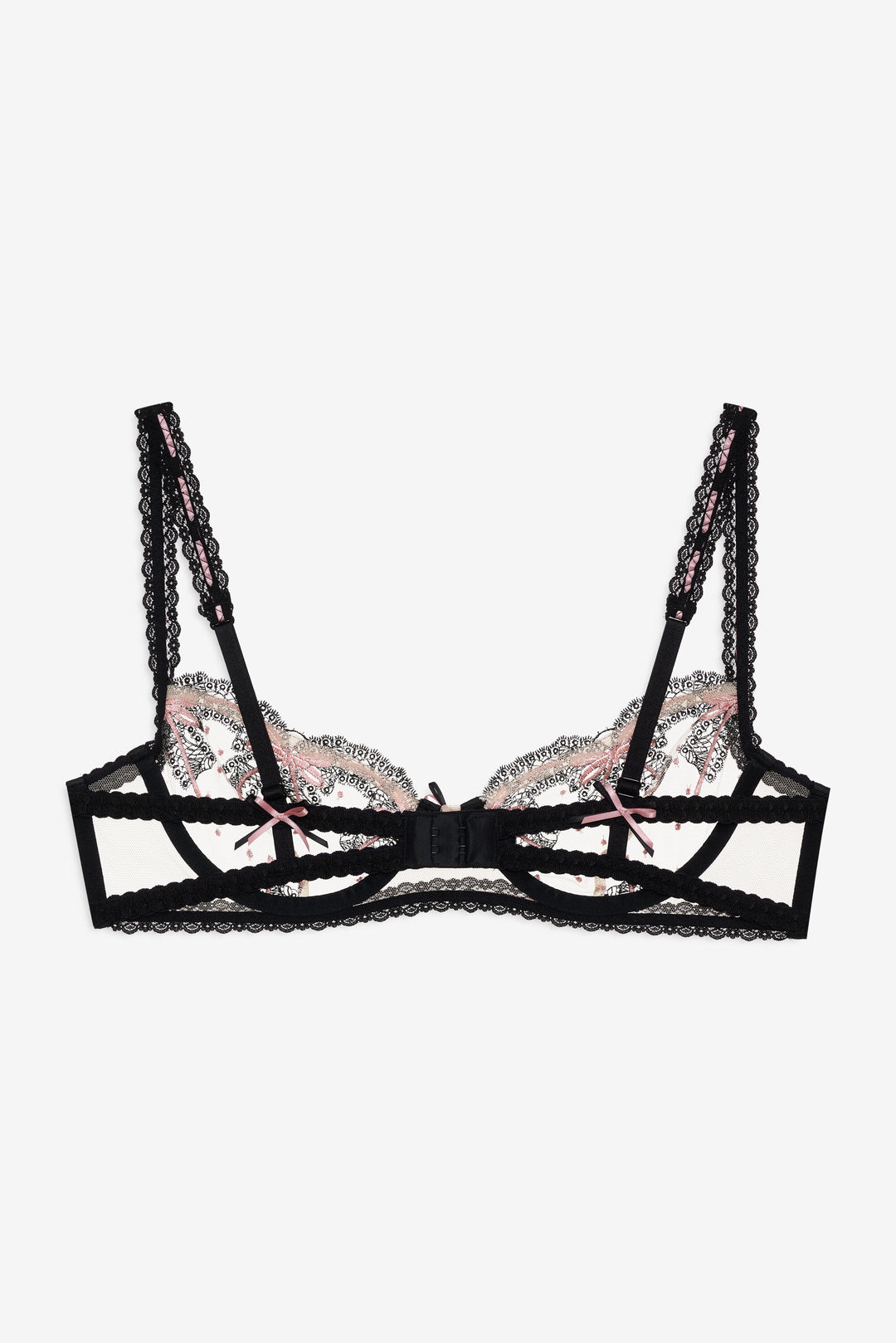 For Love and Lemons Love Letters Underwire Bra - Black