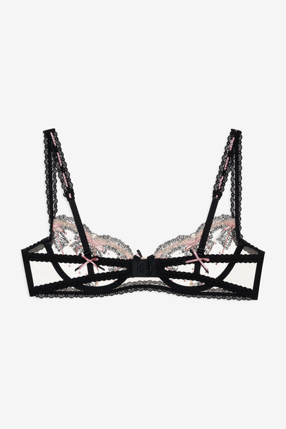 For Love and Lemons Love Letters Underwire Bra - Black