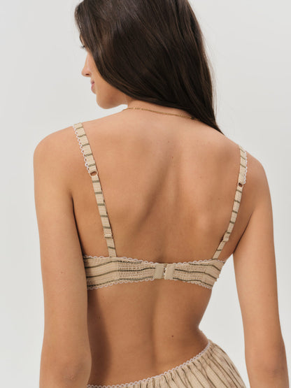 For Love and Lemons Mindy Underwire Bra - Brown