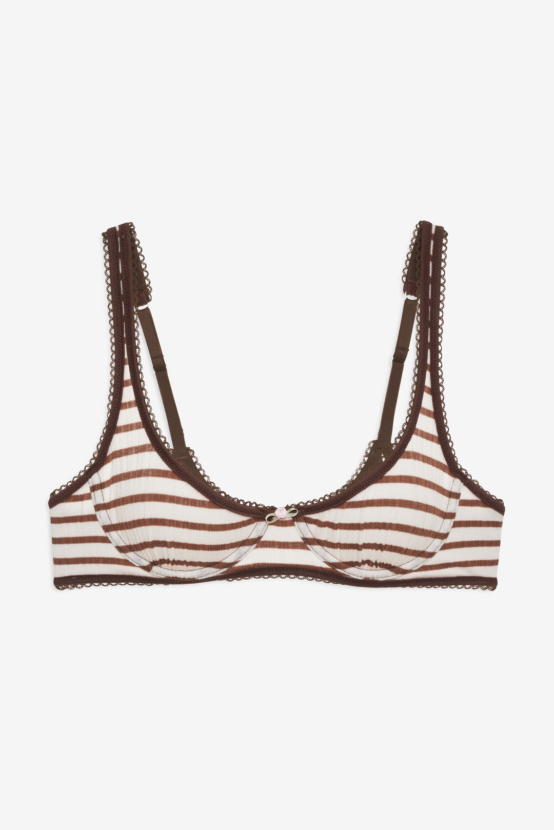 For Love and Lemons Bella Underwire Bra - Brown
