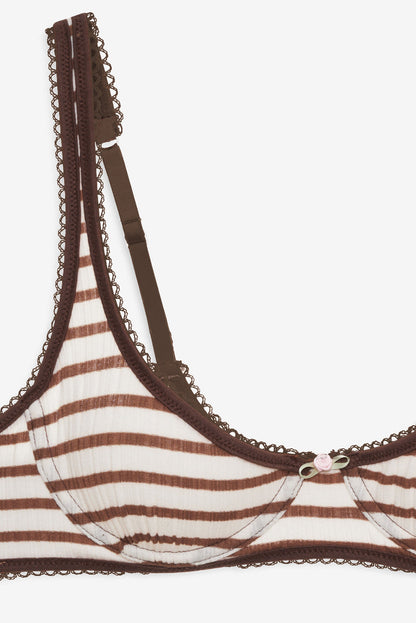 For Love and Lemons Bella Underwire Bra - Brown