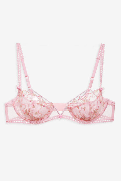 For Love and Lemons Dainty Daphne Underwire Bra - Pink