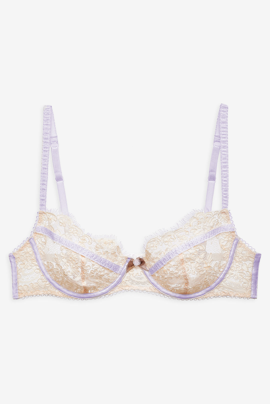 For Love and Lemons Victoria Lace Underwire Bra - Cream