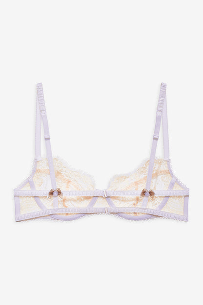 For Love and Lemons Victoria Lace Underwire Bra - Cream