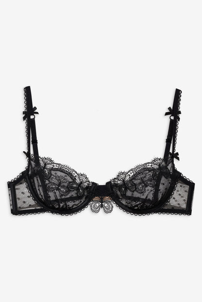 For Love and Lemons Papillon Underwire Bra - Black