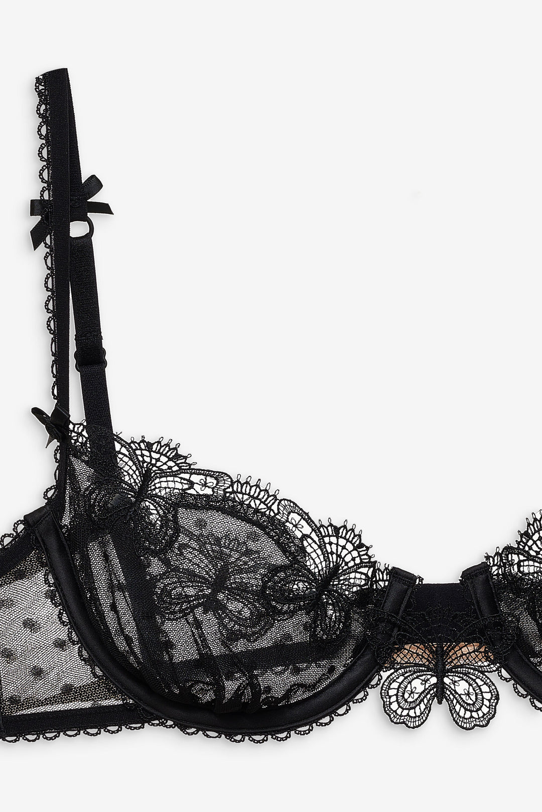 For Love and Lemons Papillon Underwire Bra - Black