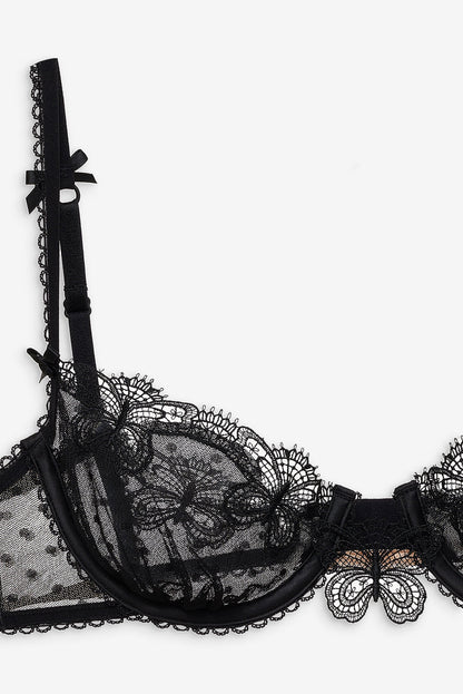 For Love and Lemons Papillon Underwire Bra - Black