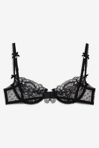For Love and Lemons Papillon Underwire Bra - Black