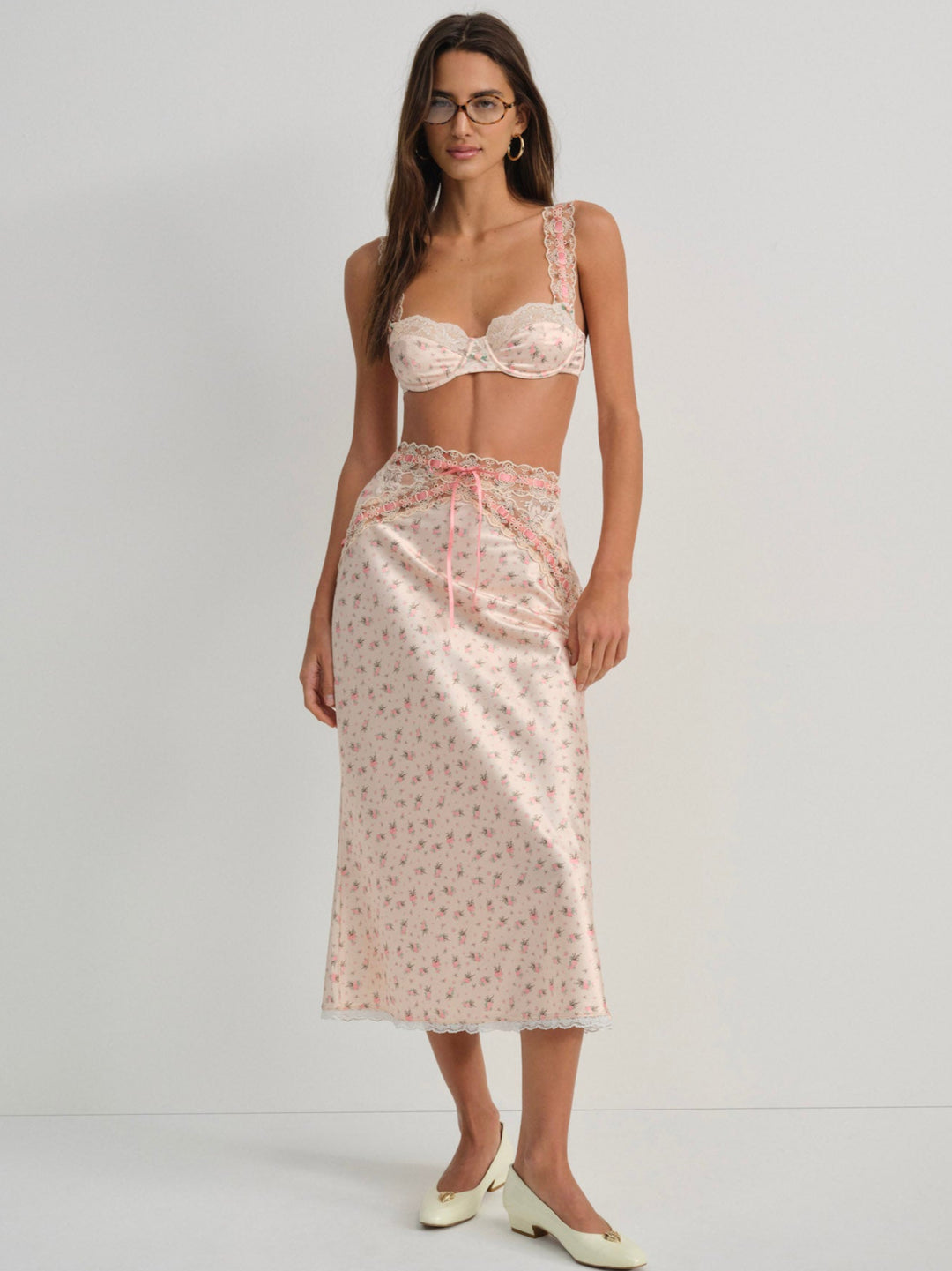 For Love and Lemons Peaches & Cream Underwire Bra - Peach