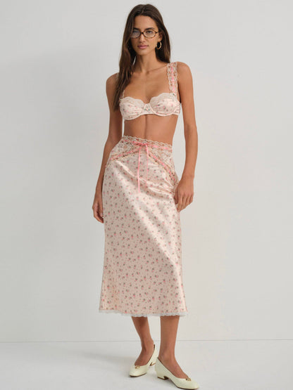 For Love and Lemons Peaches & Cream Underwire Bra - Peach