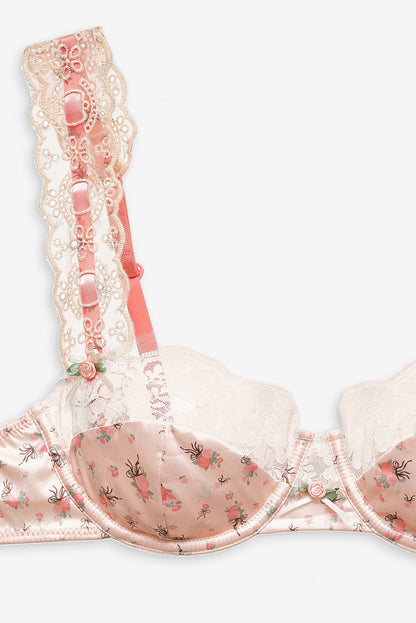 For Love and Lemons Peaches & Cream Underwire Bra - Peach