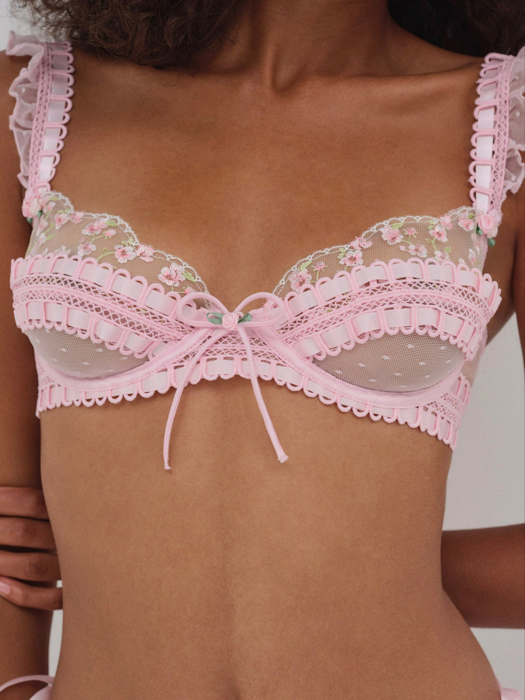 For Love and Lemons Pinkaboo Underwire Bra - Pink