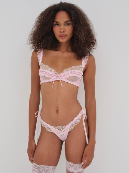 For Love and Lemons Pinkaboo Underwire Bra - Pink