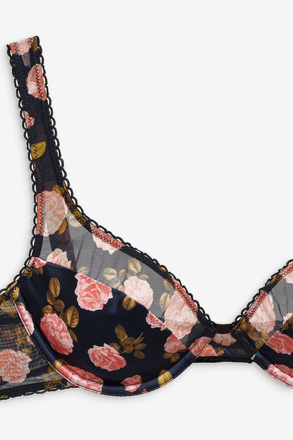 For Love and Lemons Kayla Underwire Bra - Navy