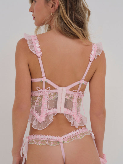 For Love and Lemons Pinkaboo Bustier - Pink