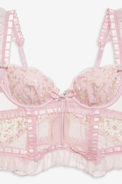 For Love and Lemons Pinkaboo Bustier - Pink