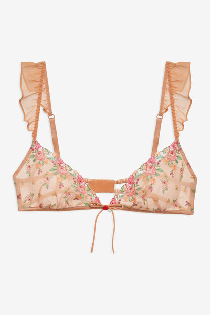 For Love and Lemons Glimmer Rosebud Bralette - Rose Gold