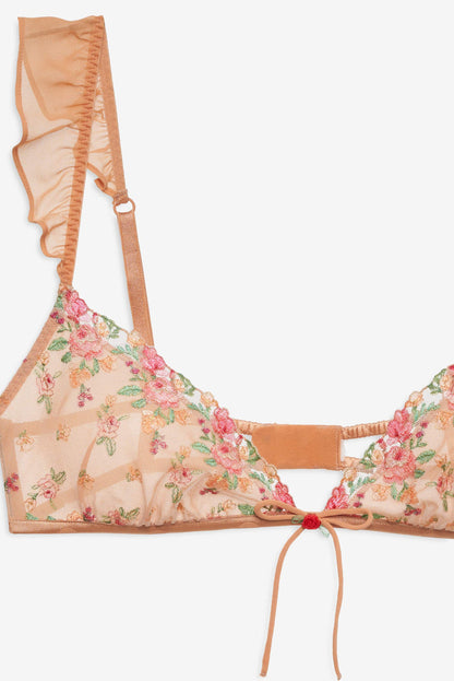 For Love and Lemons Glimmer Rosebud Bralette - Rose Gold