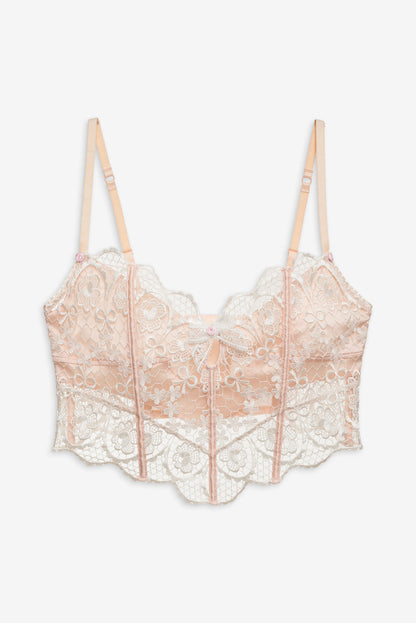 For Love and Lemons Tea Cake Lace Bustier - White