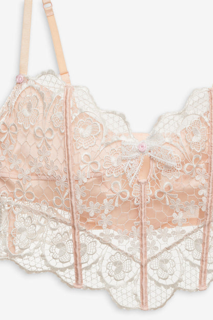 For Love and Lemons Tea Cake Lace Bustier - White