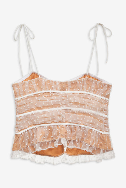 For Love and Lemons Devon Dot Bustier - White