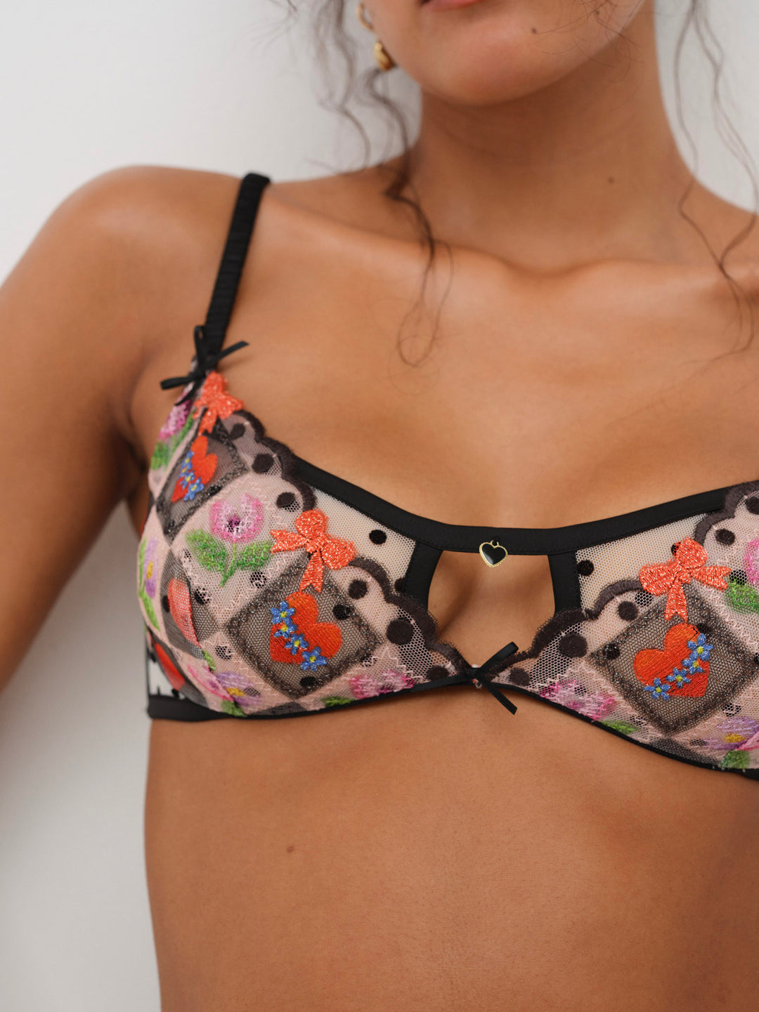 For Love and Lemons Paris Underwire Bra - Red