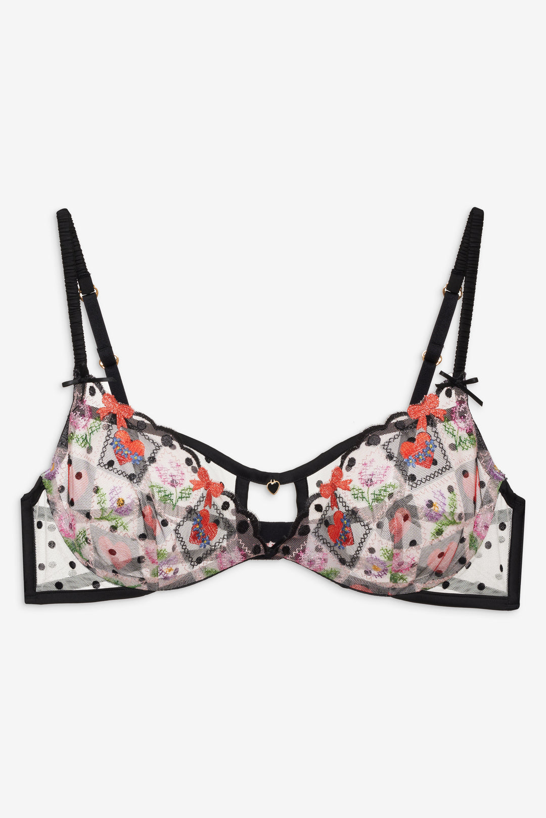 For Love and Lemons Paris Underwire Bra - Red