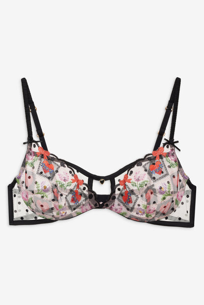 For Love and Lemons Paris Underwire Bra - Red