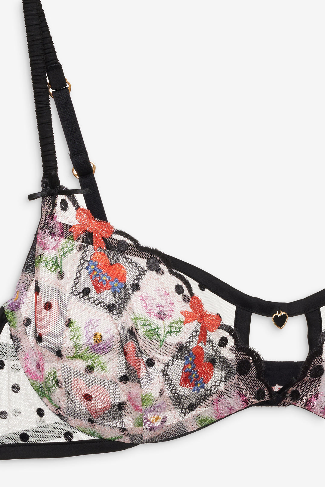 For Love and Lemons Paris Underwire Bra - Red