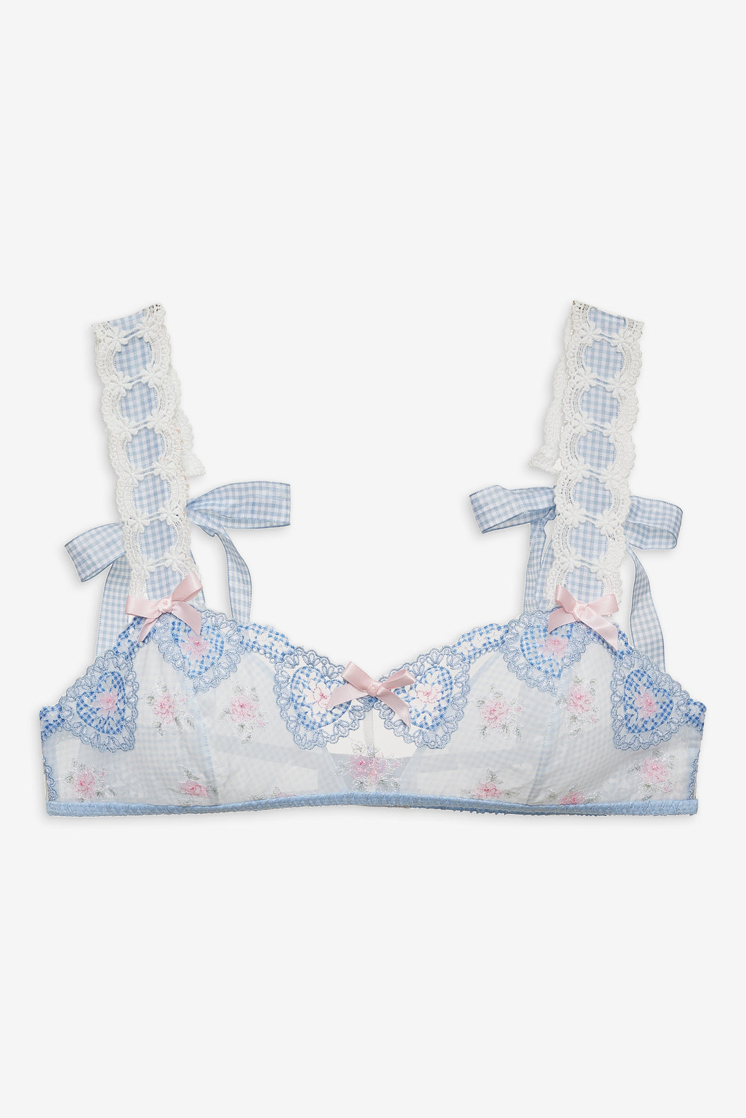 For Love and Lemons Dainty Doily Bralette - Blue