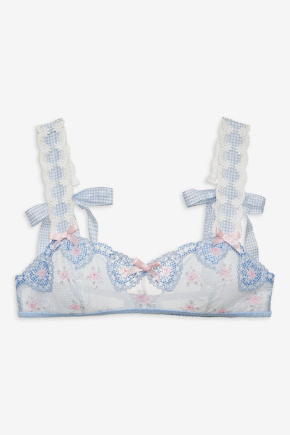 For Love and Lemons Dainty Doily Bralette - Blue