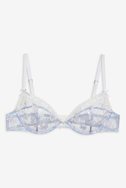 For Love and Lemons Dee Dee Daisy Underwire Bra - Blue