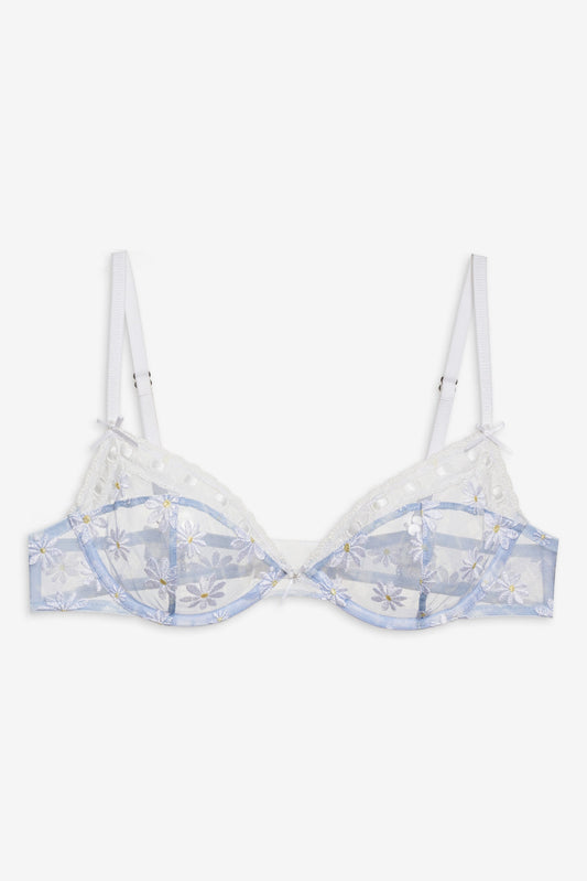 For Love and Lemons Dee Dee Daisy Underwire Bra - Blue