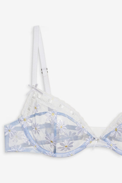 For Love and Lemons Dee Dee Daisy Underwire Bra - Blue