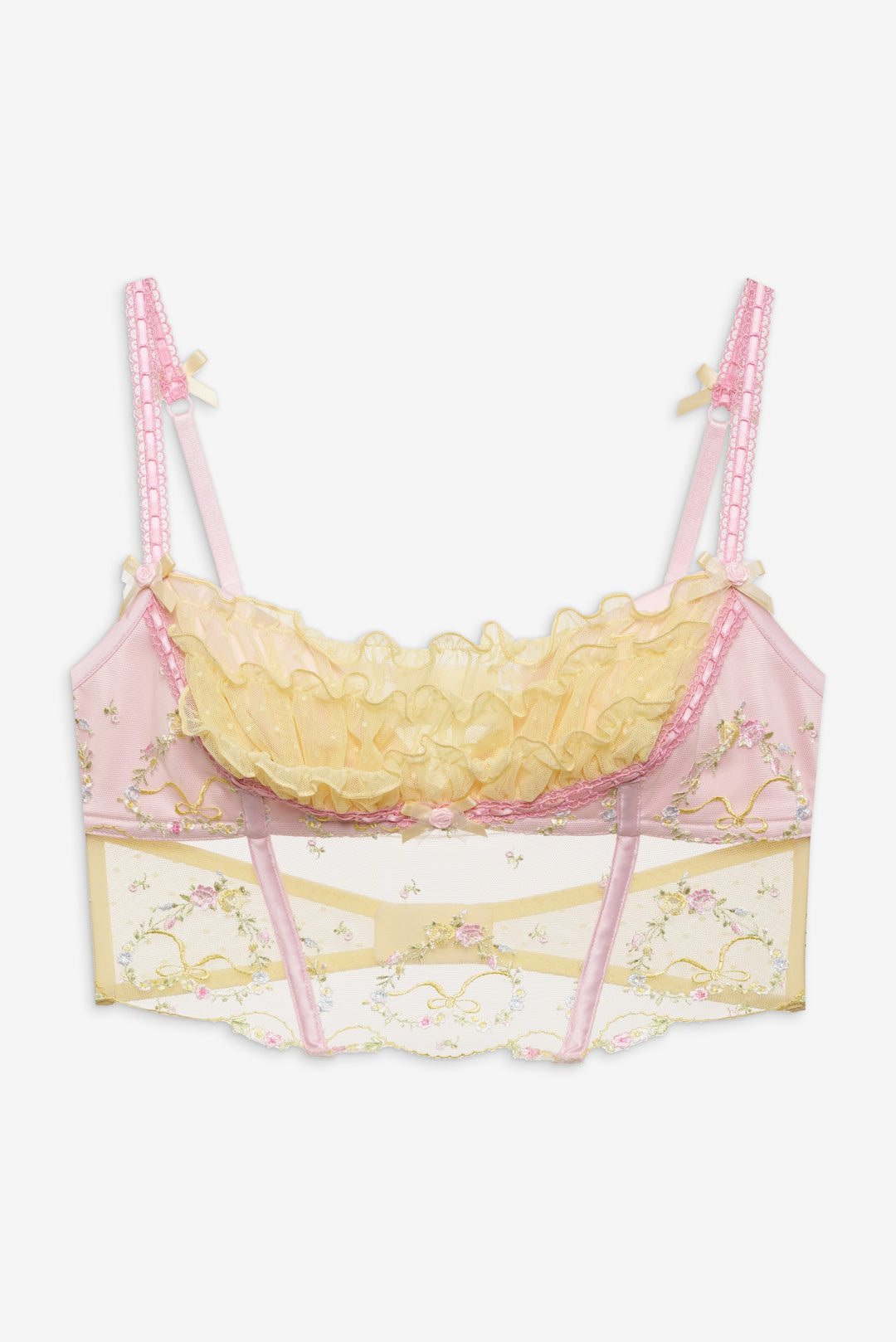 For Love and Lemons Sunny Bouquet Bustier - Multi Yellow