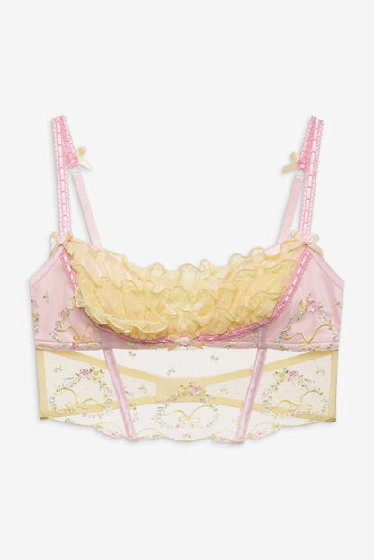 For Love and Lemons Sunny Bouquet Bustier - Multi Yellow