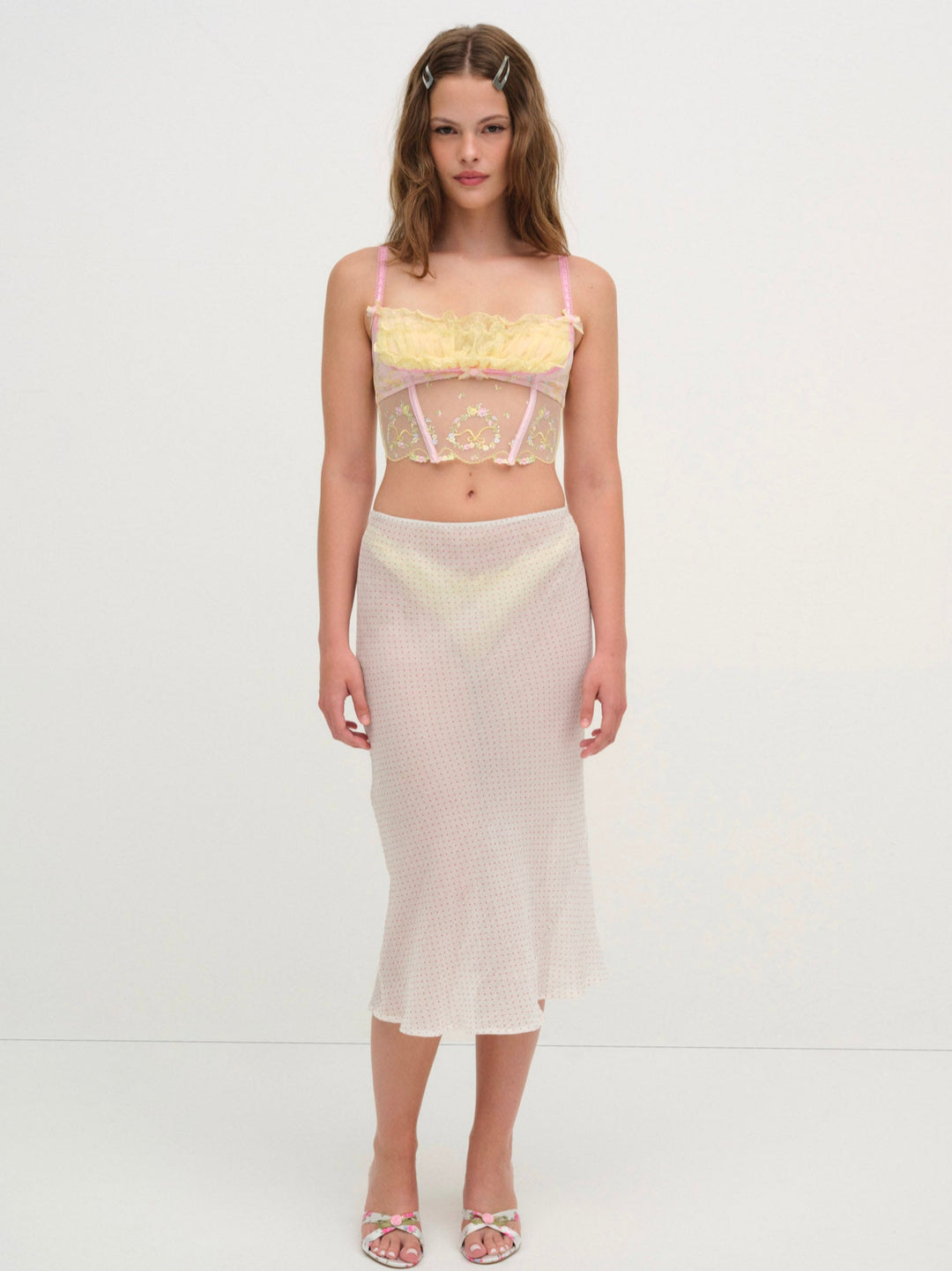 For Love and Lemons Sunny Bouquet Bustier - Multi Yellow