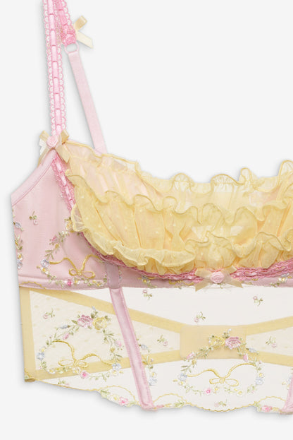 For Love and Lemons Sunny Bouquet Bustier - Multi Yellow