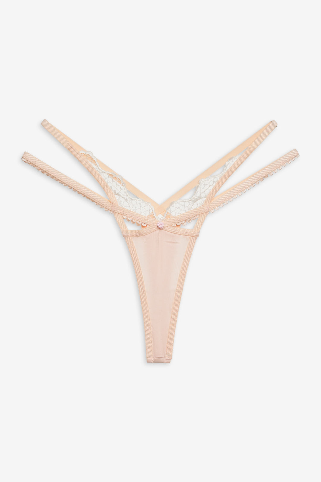 For Love and Lemons Tea Cake Lace Thong Panty - White