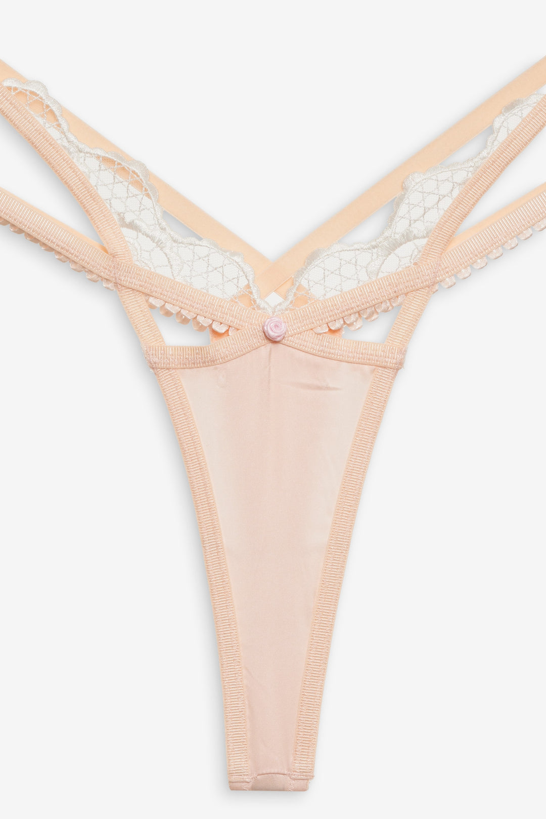 For Love and Lemons Tea Cake Lace Thong Panty - White