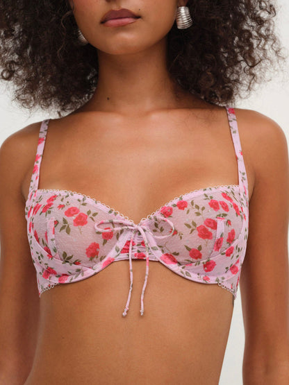 For Love and Lemons Lottie Underwire Bra - Pink
