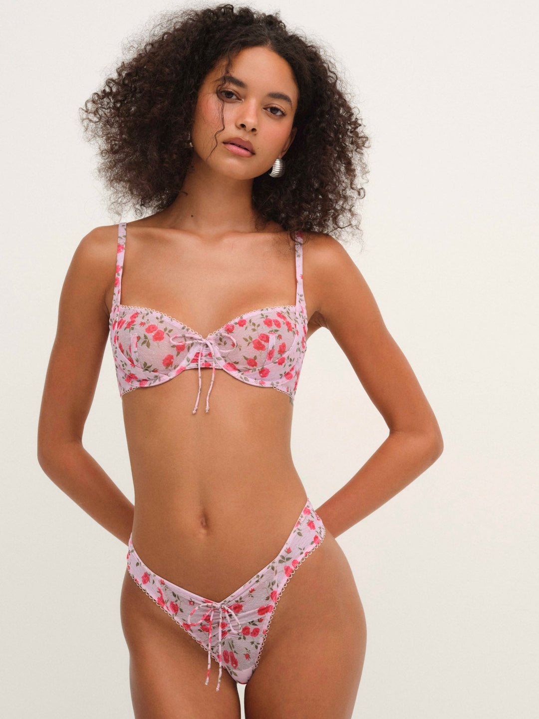 For Love and Lemons Lottie Underwire Bra - Pink